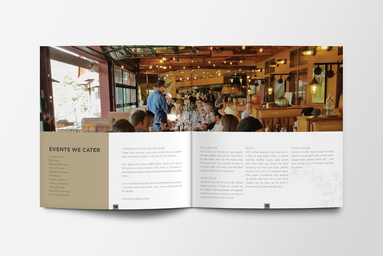 Ridge Cafe Catering Brochure